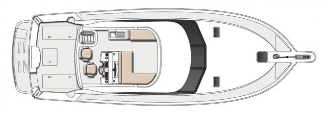 Riviera 41 FlyBridge Deck Plan © Riviera . http://www.riviera.com.au